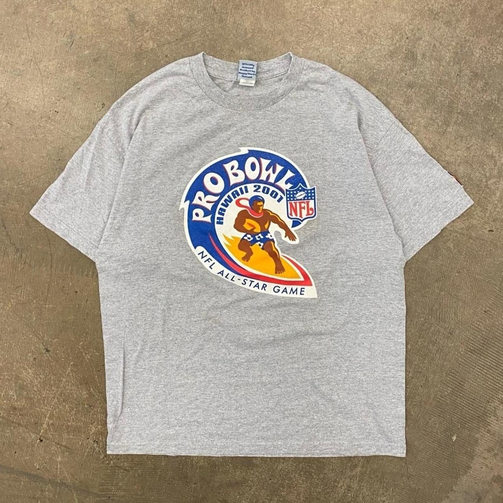 Vintage NFL 2001 Hawaii Pro Bowl Surf Football Y2K T-Shirt Size XL